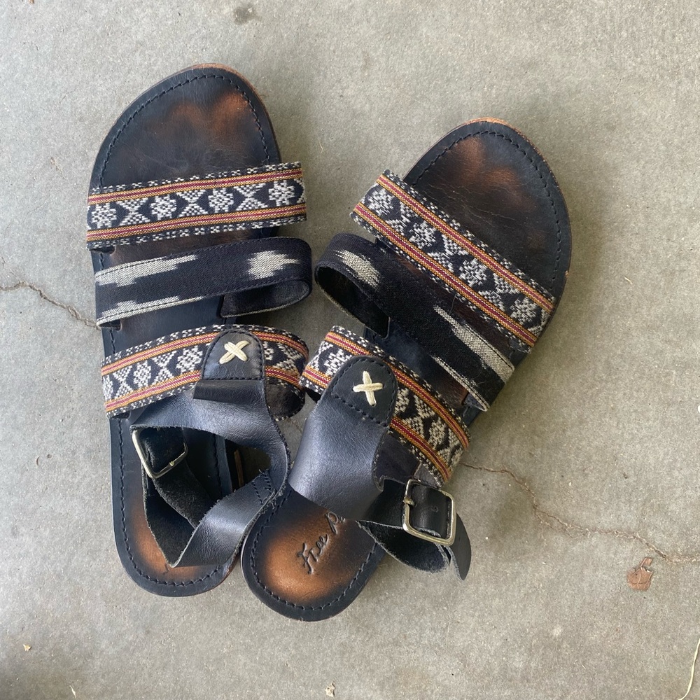 Free People Tapestry ankle strap sandal sz37